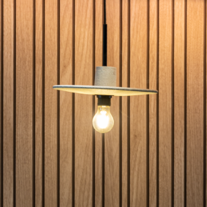 Luminaria Colgante Storm Disc Ceramica Gris