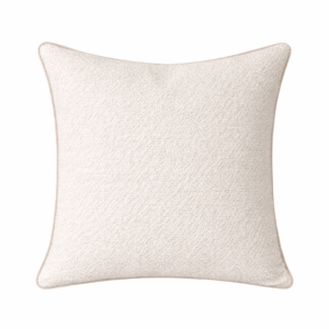 Cojin de Plumas Exterior Peluche y Beige