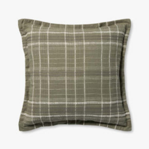 Cojin con Relleno de Plumas Avalon Olive Multi
