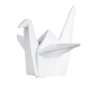 Escultura Passaro Origami Blanco
