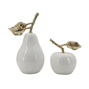Figura Decorativa Pera Blanco
